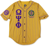 Big Boy Omega Psi Phi Divine 9 S1 Baseball Jersey [Gold]