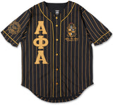 Big Boy Alpha Phi Alpha Divine 9 S1 Baseball Jersey [Black]
