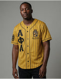 Big Boy Alpha Phi Alpha Divine 9 S1 Baseball Jersey [Gold]