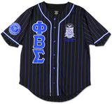 Big Boy Phi Beta Sigma Divine 9 S1 Baseball Jersey [Black]