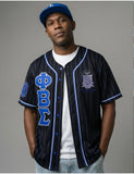 Big Boy Phi Beta Sigma Divine 9 S1 Baseball Jersey [Black]