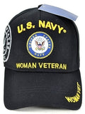 U.S. Navy Woman Veteran C1428 Shadow Ladies Cap [Black]