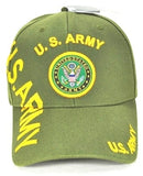U.S. Army C1224 Side Shadow Text Mens Cap [Olive Green]