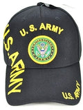 U.S. Army C1224 Side Shadow Text Mens Cap [Black]