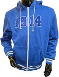 Buffalo Dallas Phi Beta Sigma Chenille Zip Hoodie [Blue]