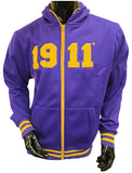 Buffalo Dallas Omega Psi Phi Chenille Zip Hoodie [Purple]