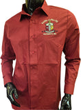 Buffalo Dallas Kappa Alpha Psi Button Down Collar Shirt [Long Sleeve - Crimson Red]