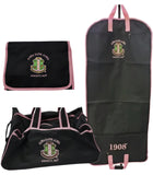 Buffalo Dallas Alpha Kappa Alpha 3 Piece Travel Bag Bundle With Cosmetic Bag [Black]
