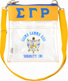 Big Boy Sigma Gamma Rho Divine 9 S142 Clear Cross Bag [Gold]