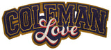 Omega Psi Phi Coleman Love Chenille Iron-On Patch [Purple]