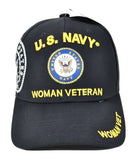 U.S. Navy Woman Vet C1428 Shadow Ladies Cap [Black]