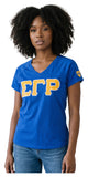 Big Boy Sigma Gamma Rho Divine 9 S3 V-Neck Tee [Royal Blue]