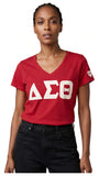 Big Boy Delta Sigma Theta Divine 9 S3 V-Neck Tee [Red]