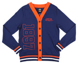 Big Boy Headgear Langston Lions S12 Womens Cardigan [Navy Blue]