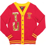 Big Boy Headgear Tuskegee Golden Tigers S8 Sequin Womens Cardigan [Crimson]