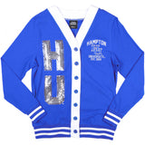 Big Boy Headgear Hampton Pirates S8 Sequin Womens Cardigan [Royal Blue]