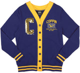 Big Boy Headgear Coppin State Eagles S8 Sequin Womens Cardigan [Navy Blue]