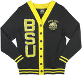 Big Boy Headgear Bowie State Bulldogs S8 Sequin Womens Cardigan [Black]
