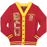 Big Boy Headgear Bethune-Cookman Wildcats S8 Sequin Womens Cardigan [Maroon]