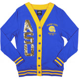 Big Boy Headgear Albany State Golden Rams S8 Sequin Womens Cardigan [Royal Blue]