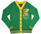 Big Boy Headgear Kentucky State Thorobreds S7 Sequin Letter Womens Cardigan [Green]