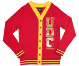 Big Boy Headgear District Of Columbia Firebirds S7 Sequin Letter Womens Cardigan [Crimson]