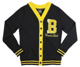Big Boy Headgear Bowie State Bulldogs S7 Sequin Letter Womens Cardigan [Black]