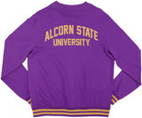 Big Boy Headgear Alcorn State Braves S3 Chenille Year Mens Cardigan [Purple]