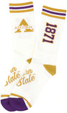 Big Boy Headgear Alcorn State Braves S7 Mens Socks [White]