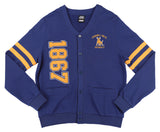 Big Boy Headgear Johnson C. Smith Golden Bulls S7 Mens Cardigan [Navy Blue]