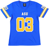 Big Boy Headgear Albany State Golden Rams S2 Womens Football Jersey Tee [Royal Blue]
