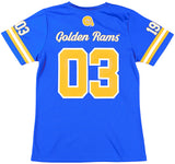 Big Boy Headgear Albany State Golden Rams S2 Womens Football Jersey Tee [Royal Blue]