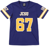 Big Boy Headgear Johnson C. Smith Golden Bulls S2 Womens Football Jersey Tee [Navy Blue]