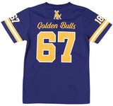 Big Boy Headgear Johnson C. Smith Golden Bulls S2 Womens Football Jersey Tee [Navy Blue]