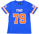 Big Boy Headgear Florida Memorial Lions S2 Womens Football Jersey Tee [Royal Blue]