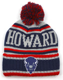 Big Boy Howard Bison S51 Mens Cuff Beanie Cap with Ball [Navy Blue]