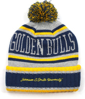 Big Boy Johnson C. Smith Golden Bulls S251 Beanie With Ball [Navy Blue]
