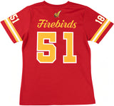 Big Boy Headgear District Of Columbia Firebirds S2 Womens Football Jersey Tee [Crimson]