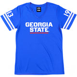 Big Boy Headgear Georgia State Panthers S2 Womens Football Jersey Tee [Royal Blue]