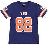 Big Boy Headgear Virginia State Trojans S2 Womens Football Jersey Tee [Navy Blue]