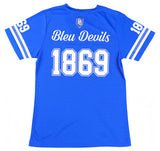Big Boy Headgear Dillard Bleu Devils S2 Womens Football Jersey Tee [Royal Blue]