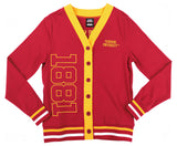 Big Boy Headgear Tuskegee Golden Tigers S12 Womens Cardigan [Crimson]