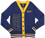 Big Boy Headgear Johnson C. Smith Golden Bulls S12 Womens Cardigan [Navy Blue]