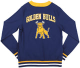 Big Boy Headgear Johnson C. Smith Golden Bulls S12 Womens Cardigan [Navy Blue]