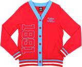 Big Boy Headgear Delaware State Hornets S12 Womens Cardigan [Red]