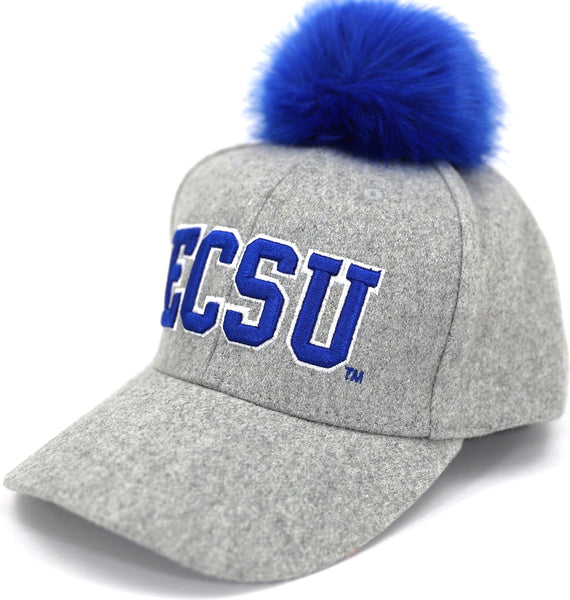 Big Boy Elizabeth City State Vikings S148 Ladies Pom Pom Cap [Grey]