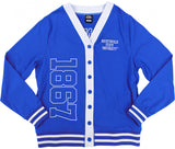 Big Boy Headgear Fayetteville State Broncos S12 Womens Cardigan [Royal Blue]
