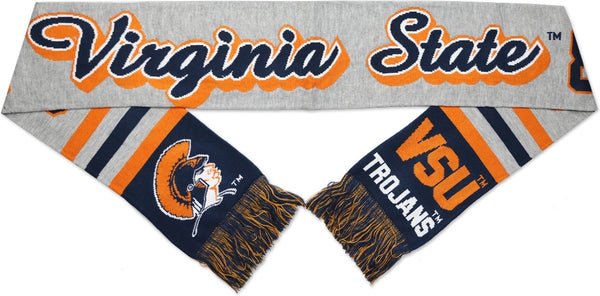 Big Boy Virginia State Trojans S5 Knit Scarf [Navy Blue]