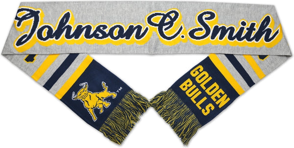 Big Boy Johnson C. Smith Golden Bulls S5 Knit Scarf [Navy Blue]