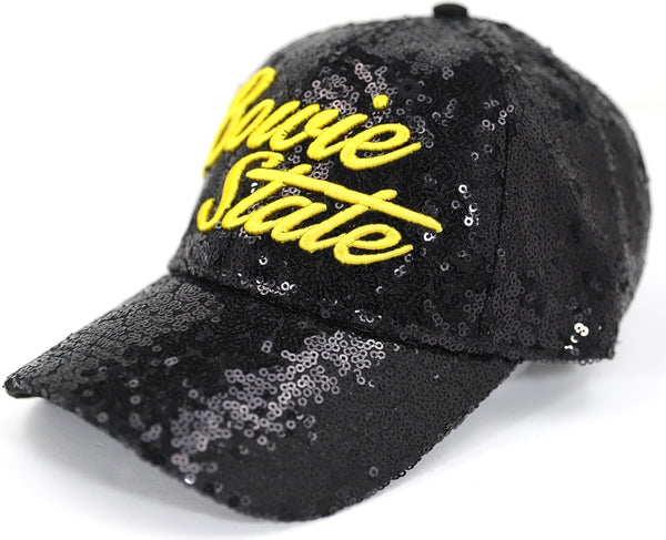 Big Boy Bowie State Bulldogs S141 Ladies Sequins Cap [Black]